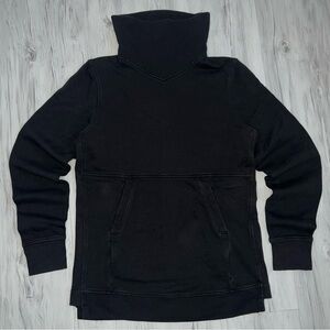 Lululemon Women’s Pullover Sweater High Neck Turtleneck Black Size 8 Gym Yoga